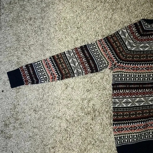 CPO Provisions Shipment Supply Sweater Medium Fair Isle Acrylic Lambswool Mens - Picture 9 of 10